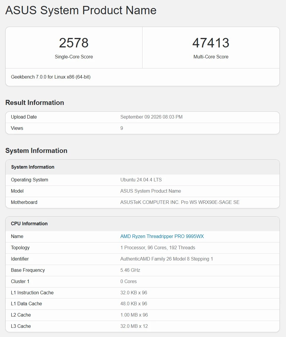 AMD Ryzen Threadripper PRO 9995WX