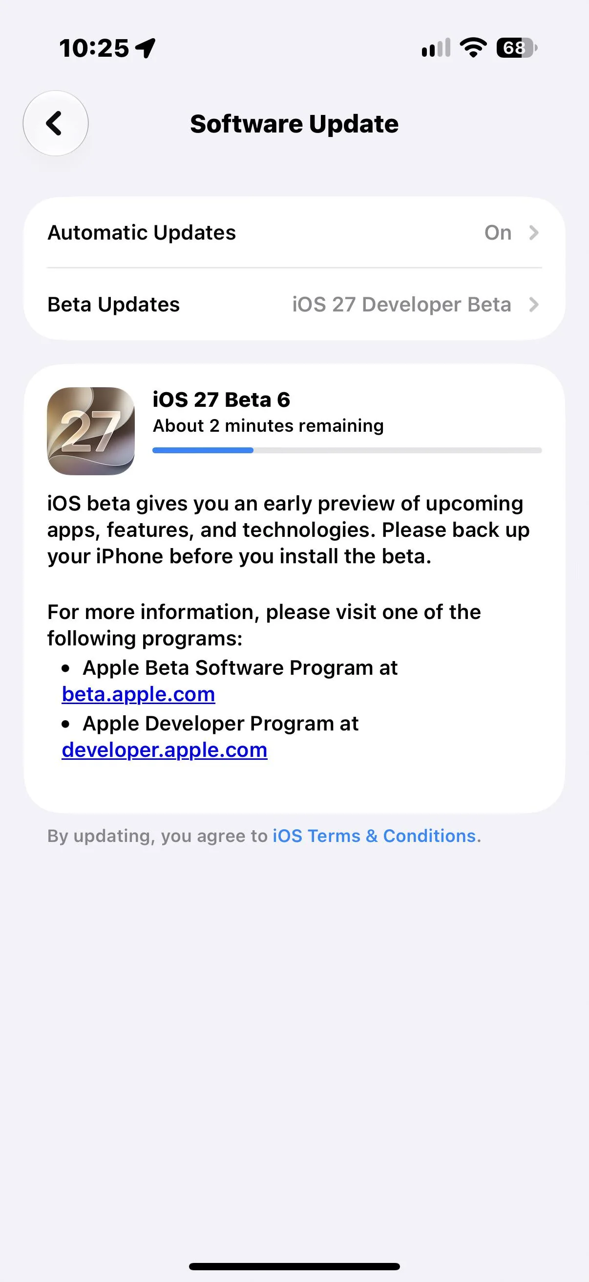 iOS 27 Beta 6