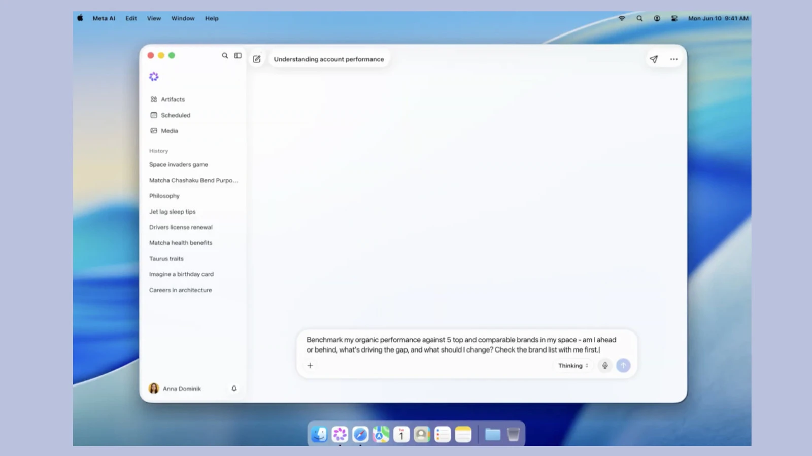 macOS için Meta AI uygulaması