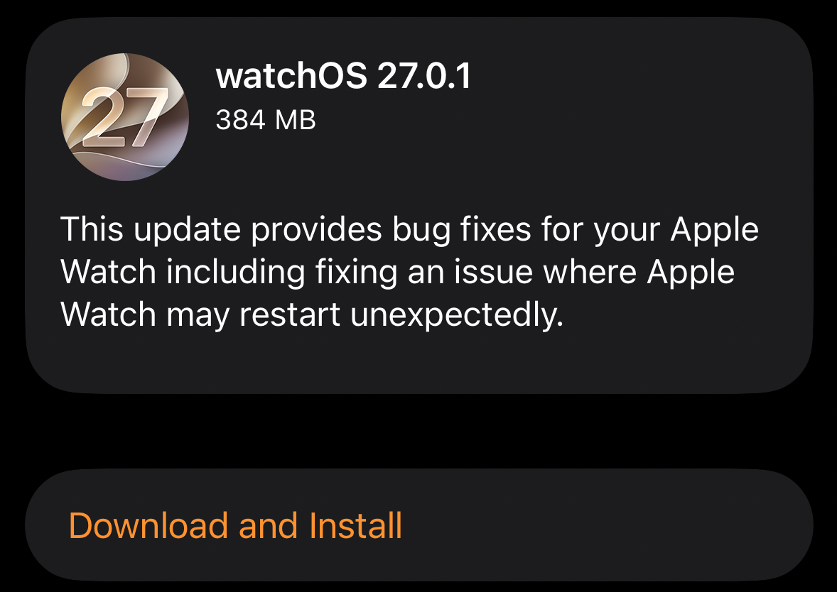 watchOS 27.0.1