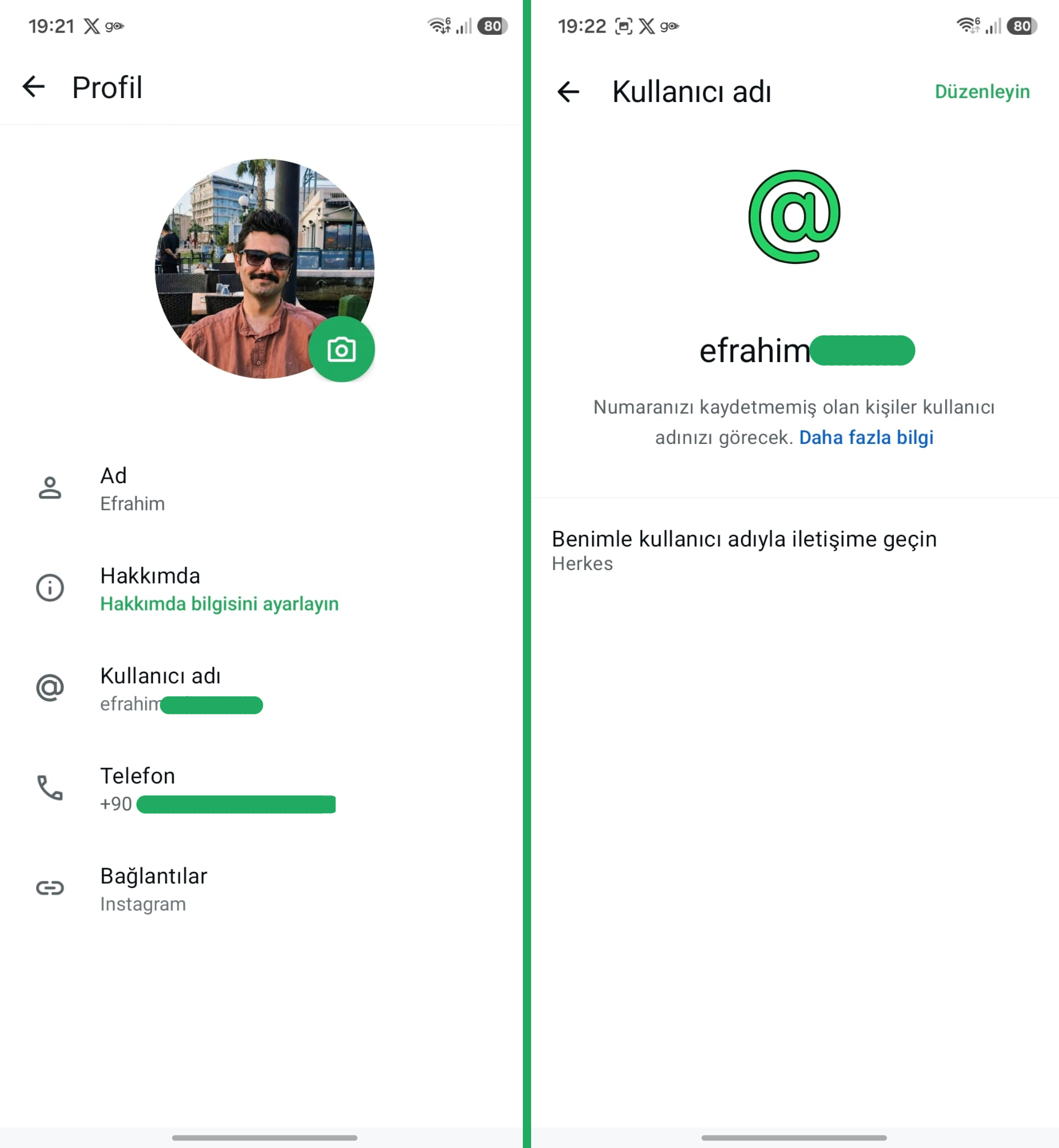 WhatsApp'ta kullanıcı adı nasıl alınır?