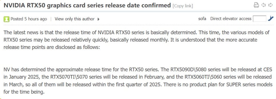 RTX 50 serisi ekran kartları