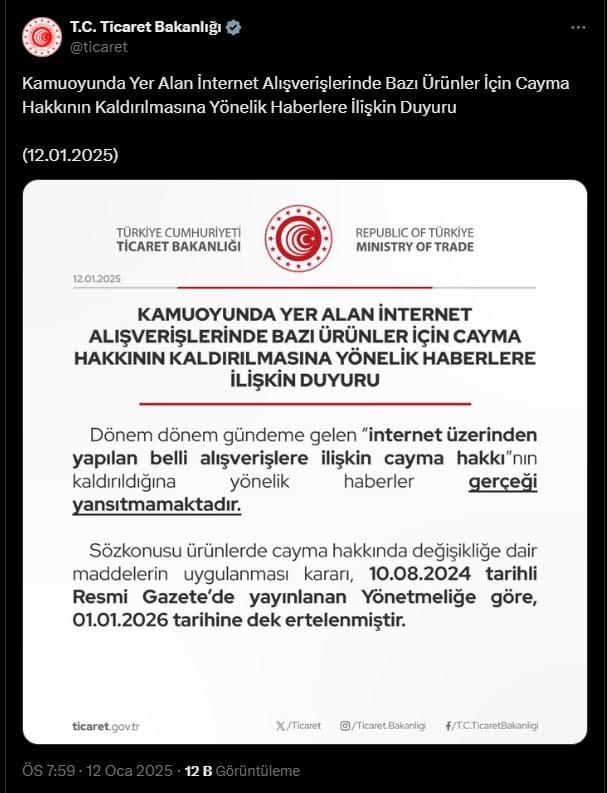 14 Günlük Cayma Hakkı