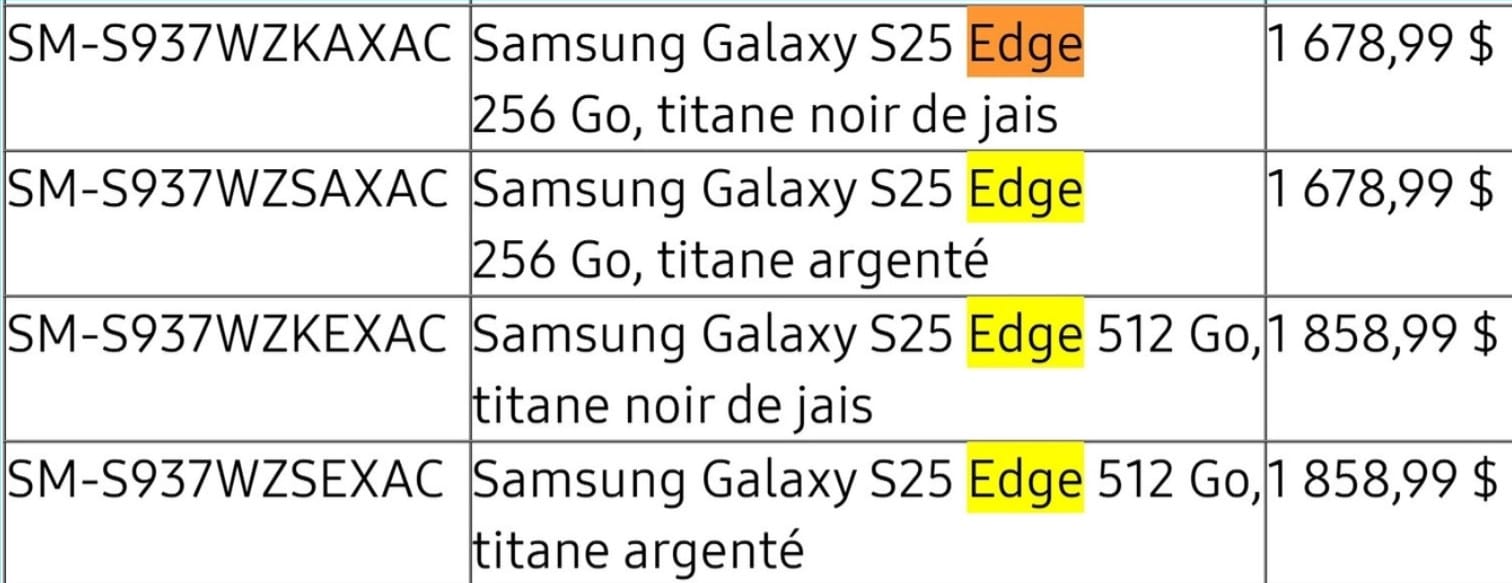 Galaxy S25 Edge