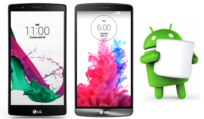 LG G Serisine Android 6.0 Marshmallow Geldi