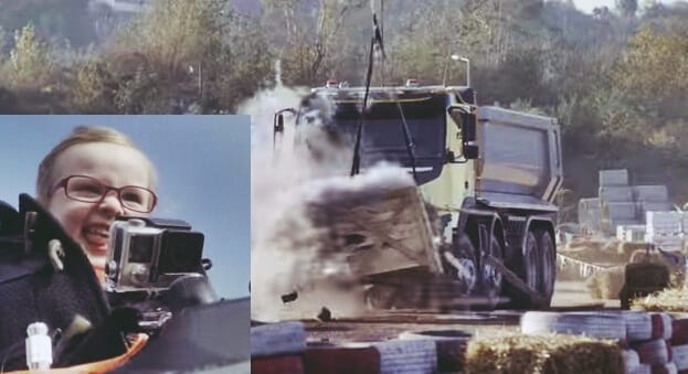 Volvo FMX Kamyonun Testini 4 Yaşındaki Kız İle Yaptı