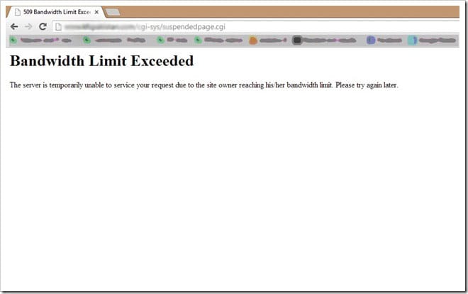 Bandwidth Limit Exceeded Hatası Nedir