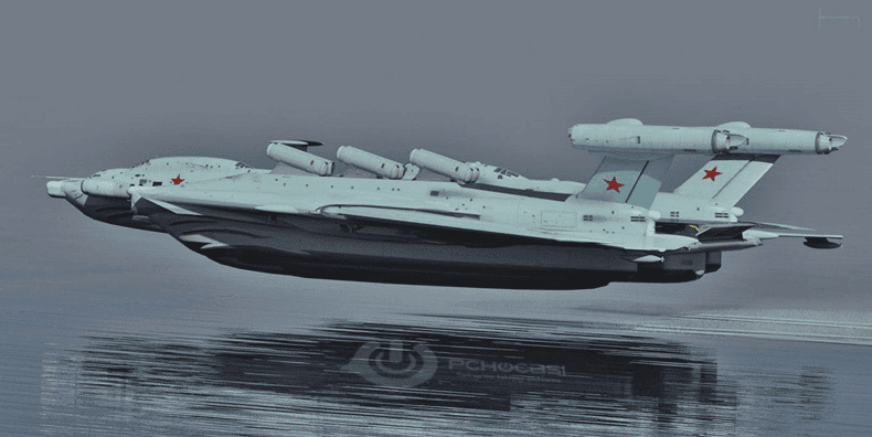 Ruslar Ekranoplan Adında Uçan Uçak Gemisi Yaptı