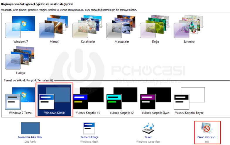 Windows-kisisellestirme