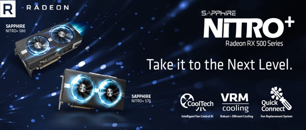 Sapphire Radeon RX 500 NITRO+ Ekran Kartlarını Piyasaya Sürdü