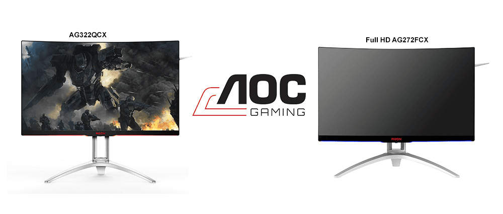 AOC 'dan 1800 mm Kavisli Çerçevesiz iki AGON Oyun Monitörü