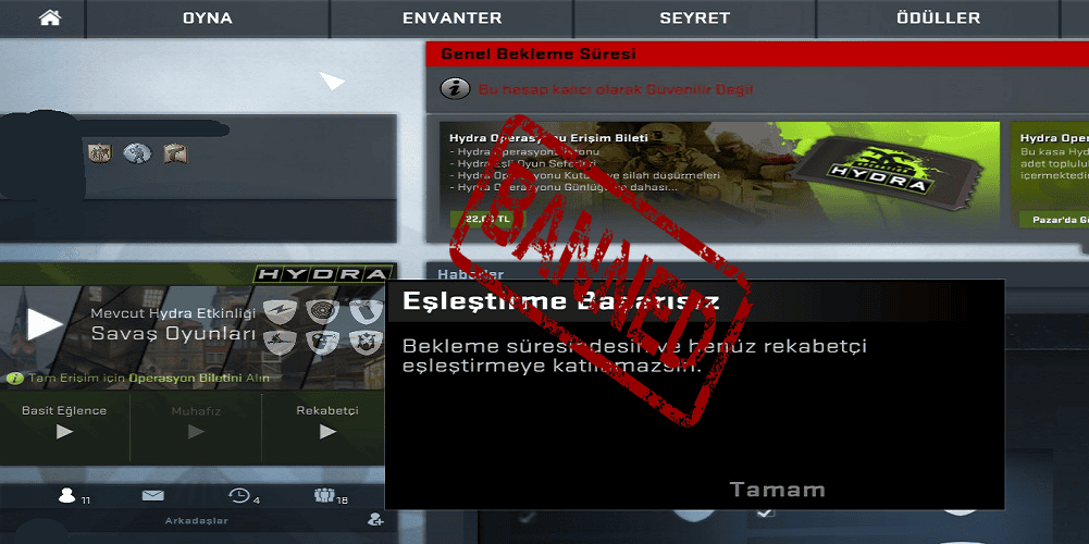 Valve Binlerce CS:GO Kullanıcısına VAC Ban Atıyor!