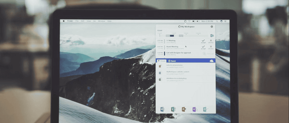 macOS İçin Office 365 Araç Çubuğu Duyuruldu