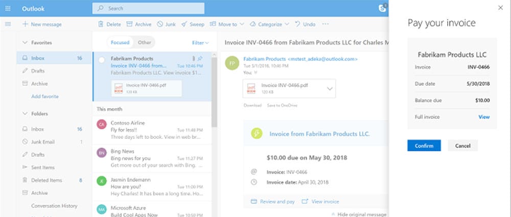 Microsoft Outlook İçerisinden Fatura Ödemesi Yapılabilecek!