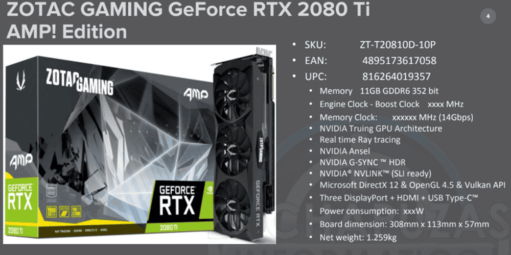 ZOTAC RTX 2080 Ti Ekran Kartı Fiyatları Sızdırıldı