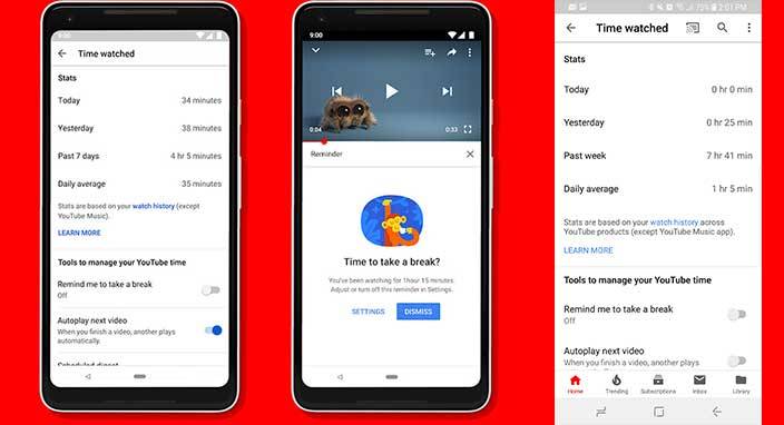 YouTube, Platformda Ne Kadar Zaman Geçirdiğimizi Gösterecek