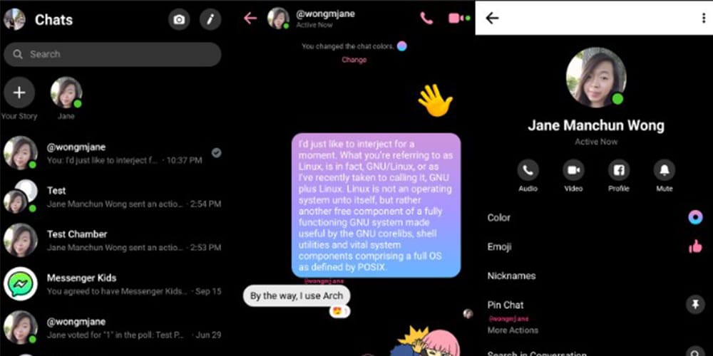 Facebook Messenger'da Karanlık Modu Test Ediyor!