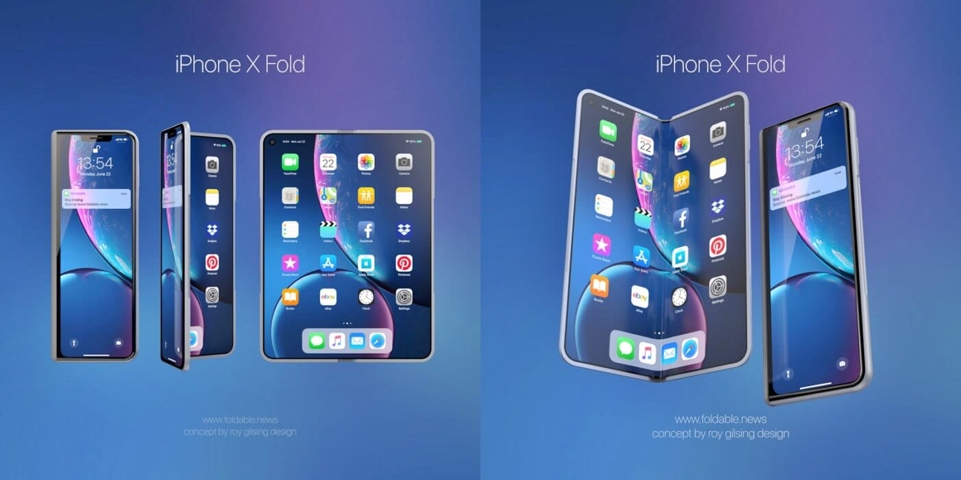 Furya Giderek Büyüyor: Apple'ın Katlanabilir Telefon Konsepti iPhone X Fold Ortaya Çıktı