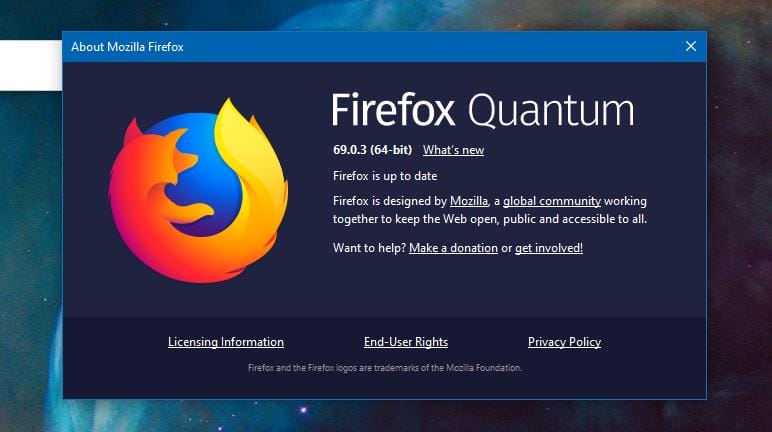 Mozilla Firefox 69.0.3