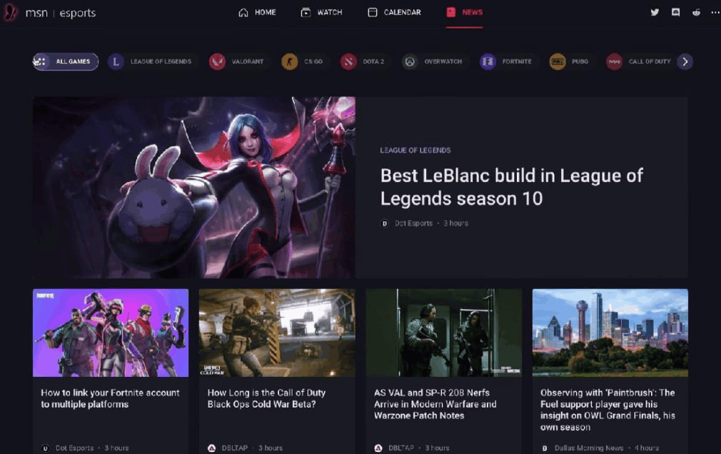 Microsoft, MSN Esports Hub'ı Duyurdu!