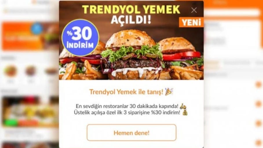 Trendyol Yemek Sınırlı Olarak Kullanıma Açıldı