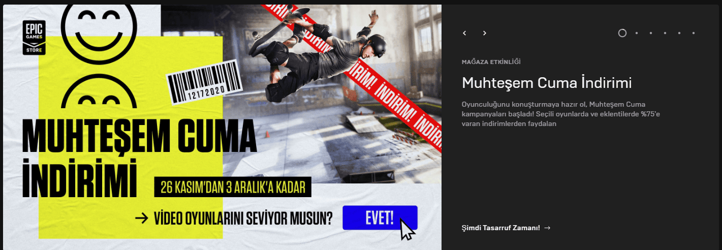 Epic Games Store'da Black Friday İndirimleri Başladı