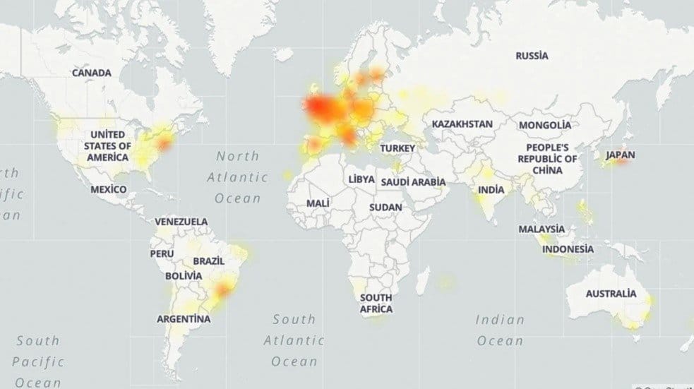 Google servisleri çöktü