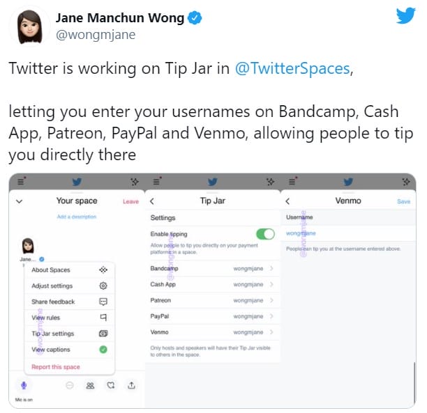 Twitter bahşiş kutusu