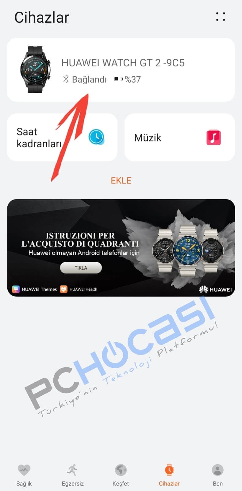 Huawei Watch GT 2 duvar kağıdı yükleme