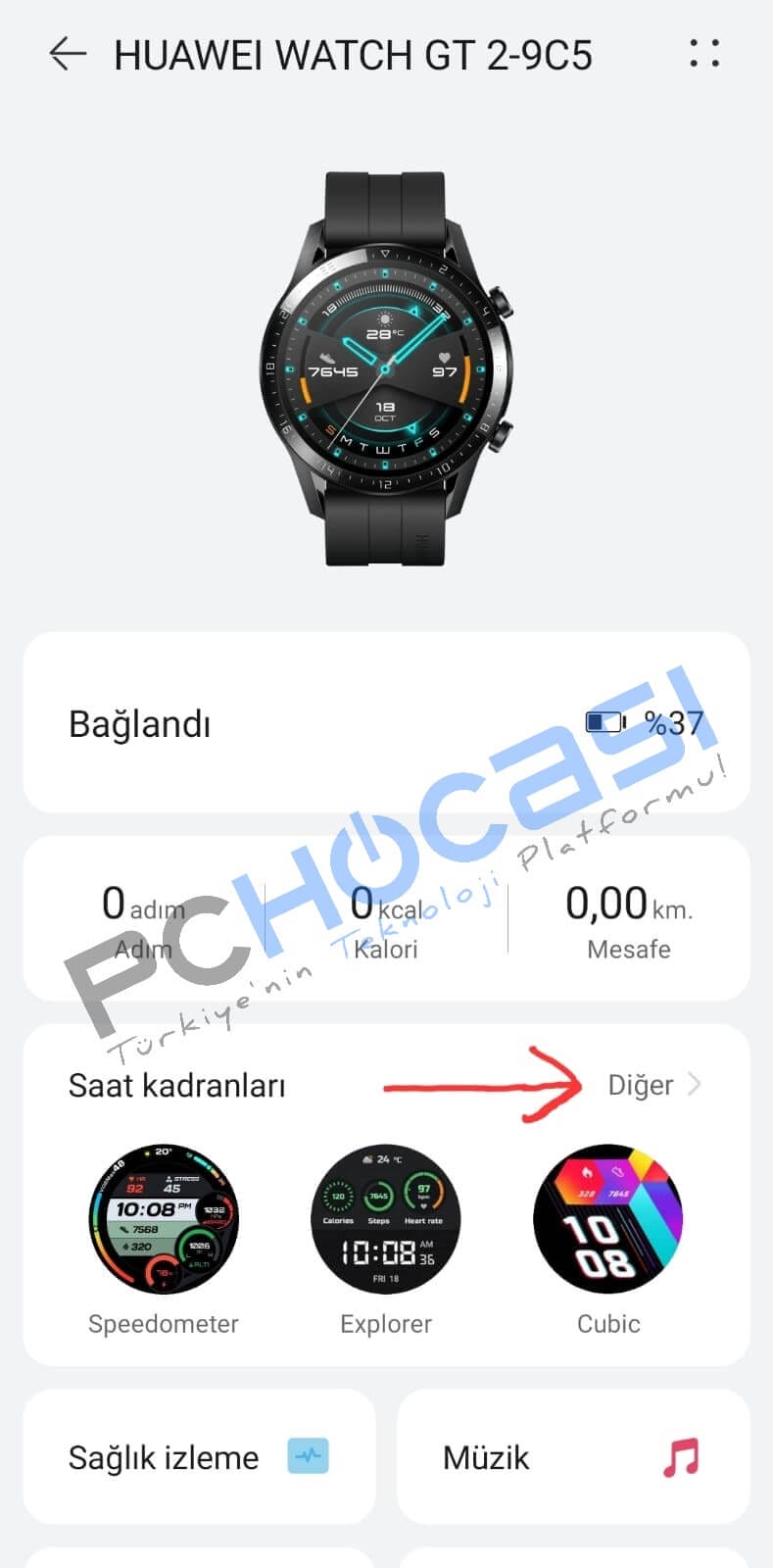 Huawei Watch GT 2 duvar kağıdı yükleme