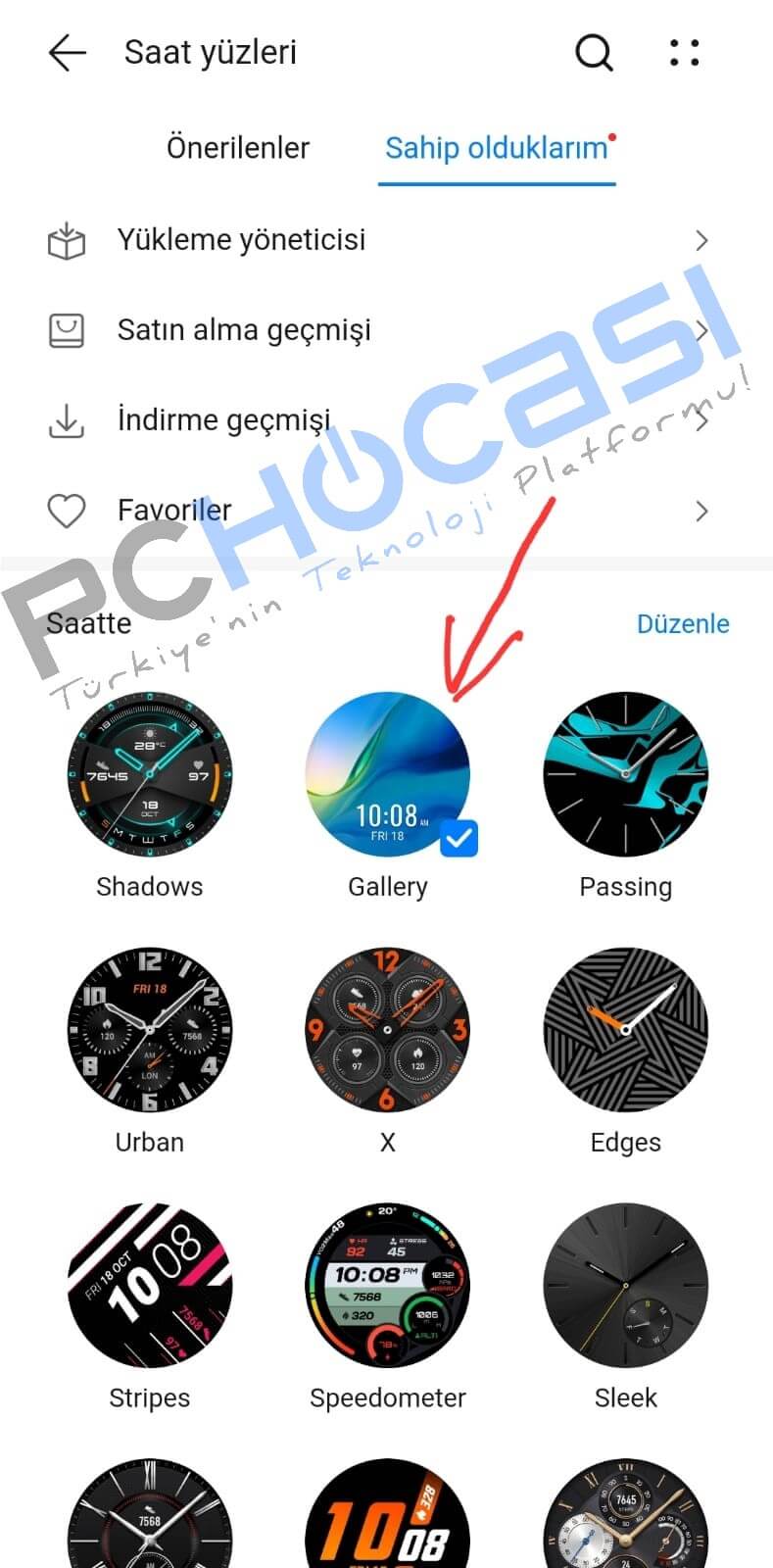 Huawei Watch GT 2 duvar kağıdı yükleme