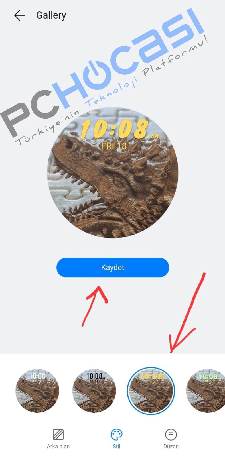Huawei Watch GT 2 duvar kağıdı yükleme