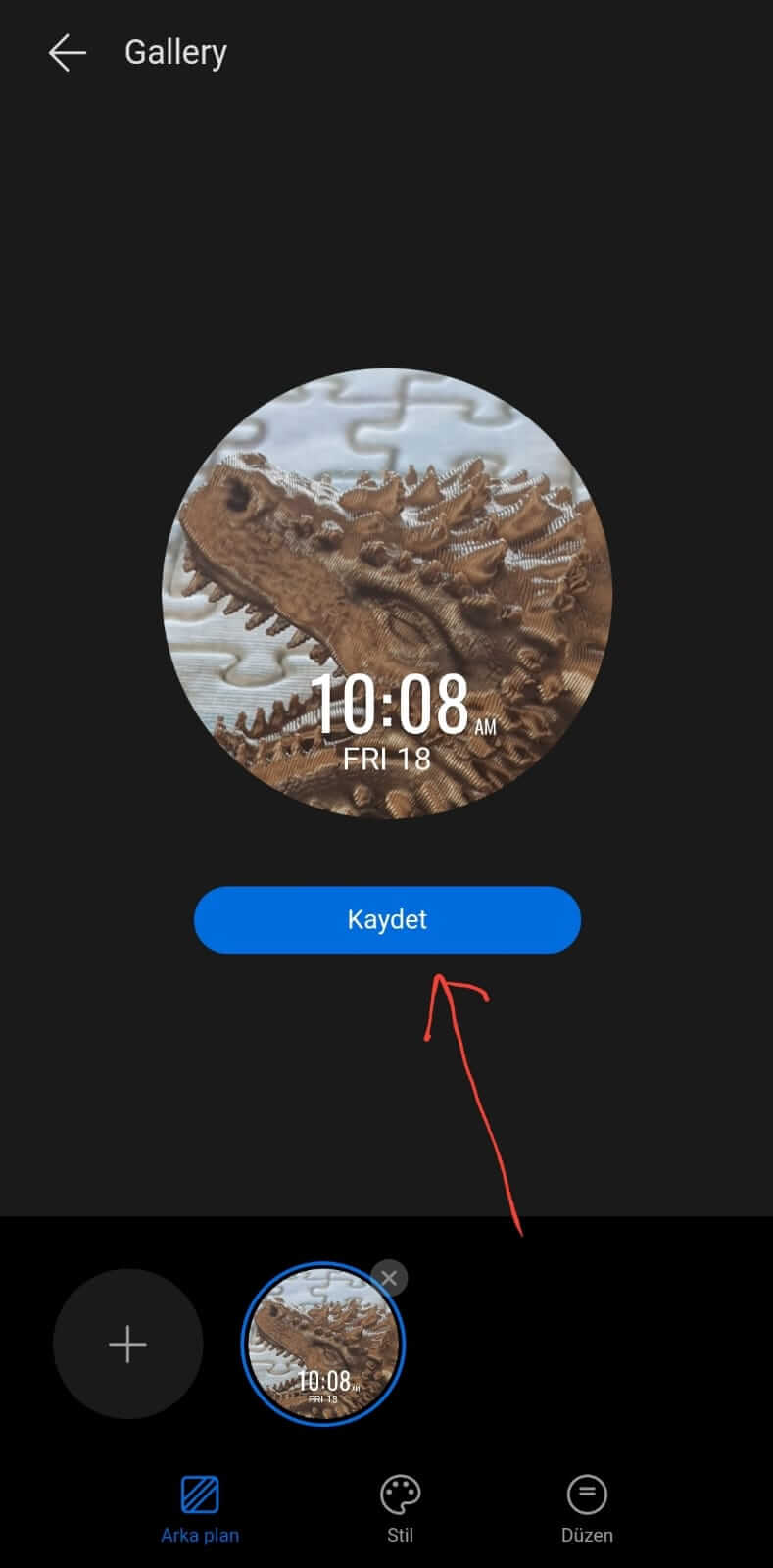 Huawei Watch GT 2 duvar kağıdı yükleme