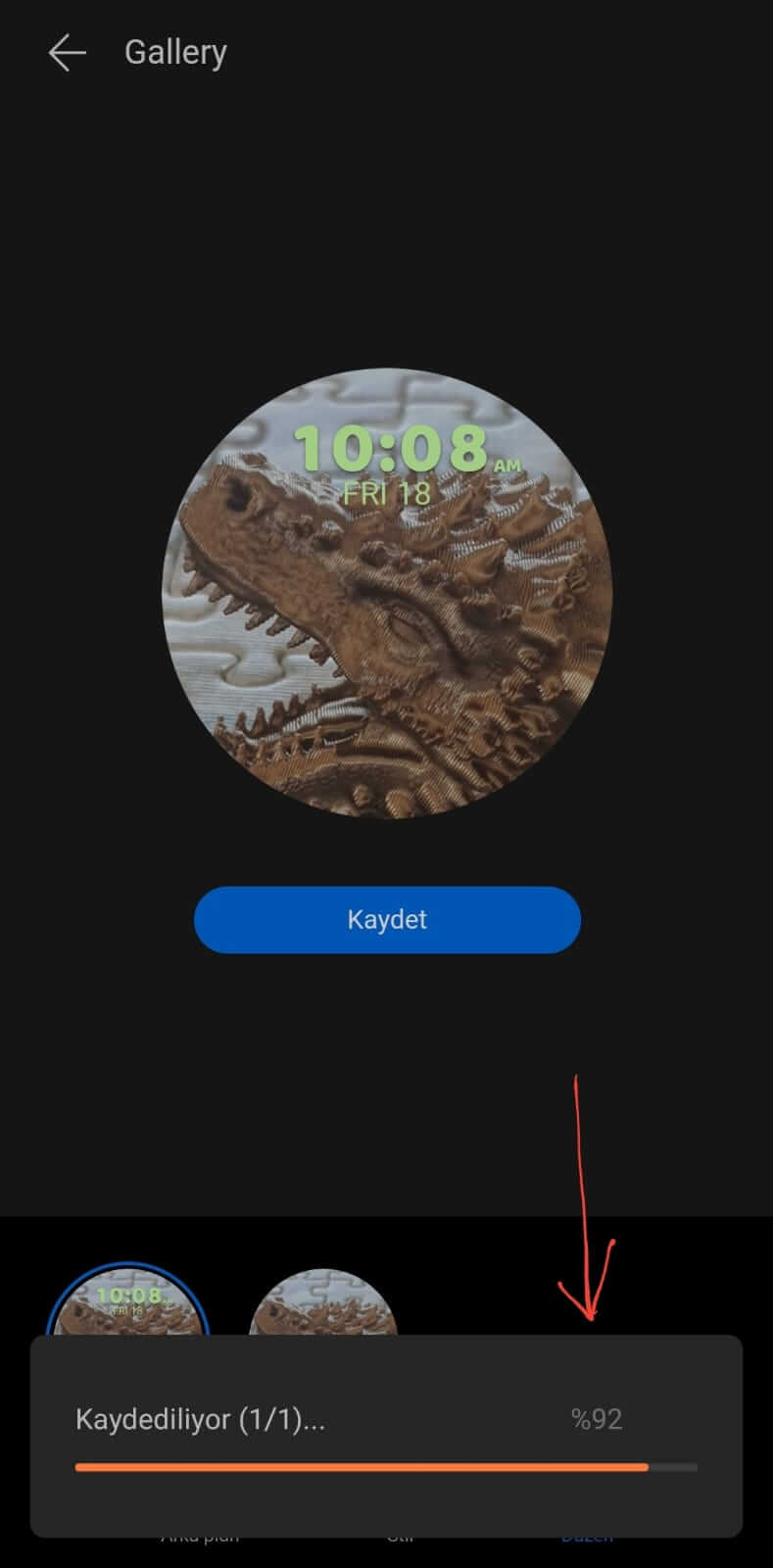 Huawei Watch GT 2 duvar kağıdı yükleme