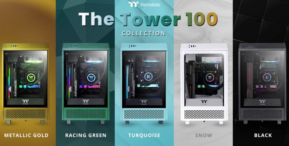 Thermaltake Tower 100 Mini için Yeni Renk Metalik Altın!