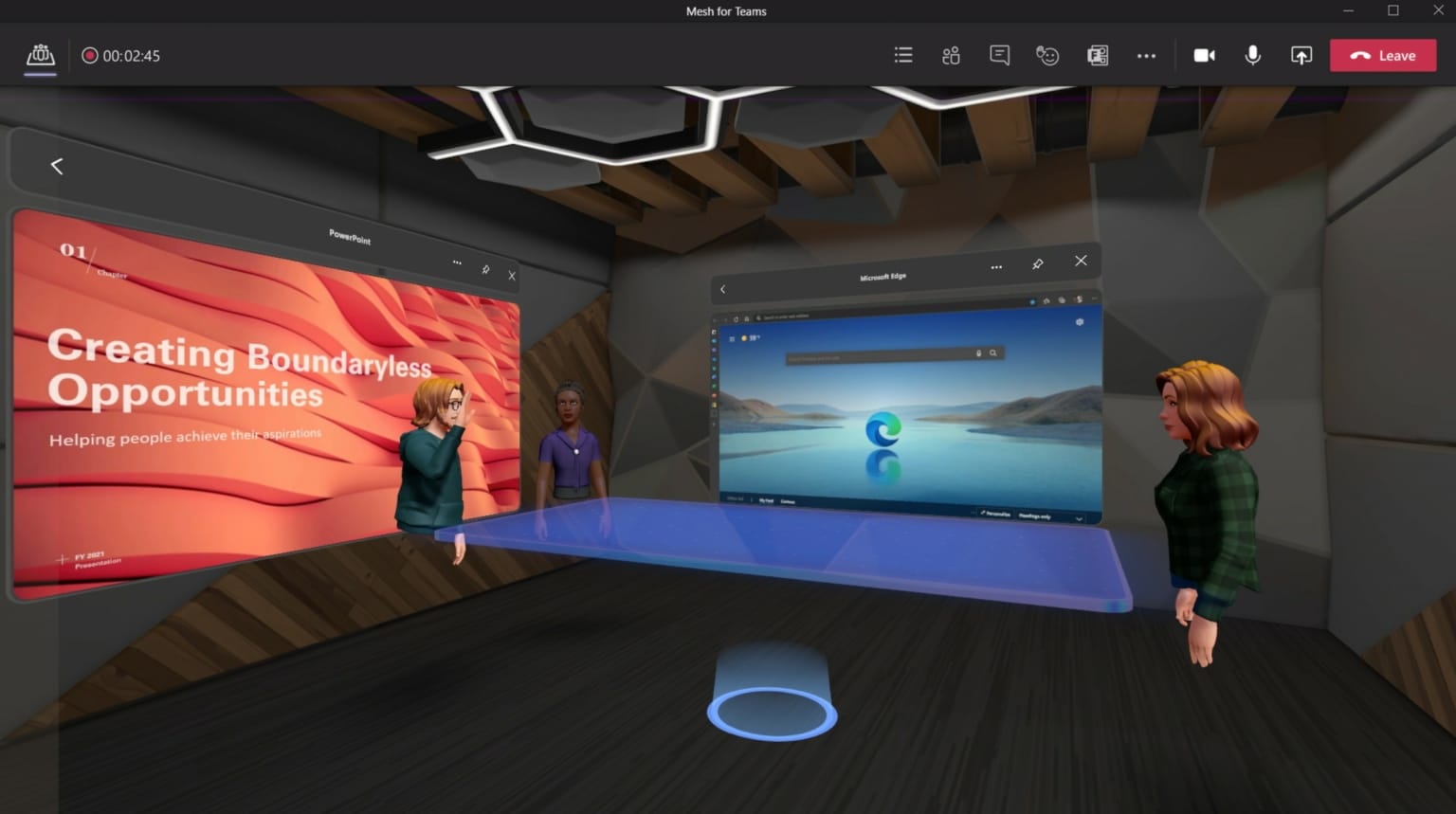 Microsoft Teams için Mesh, Üç Boyutlu Toplantıları Mümkün Kılacak!