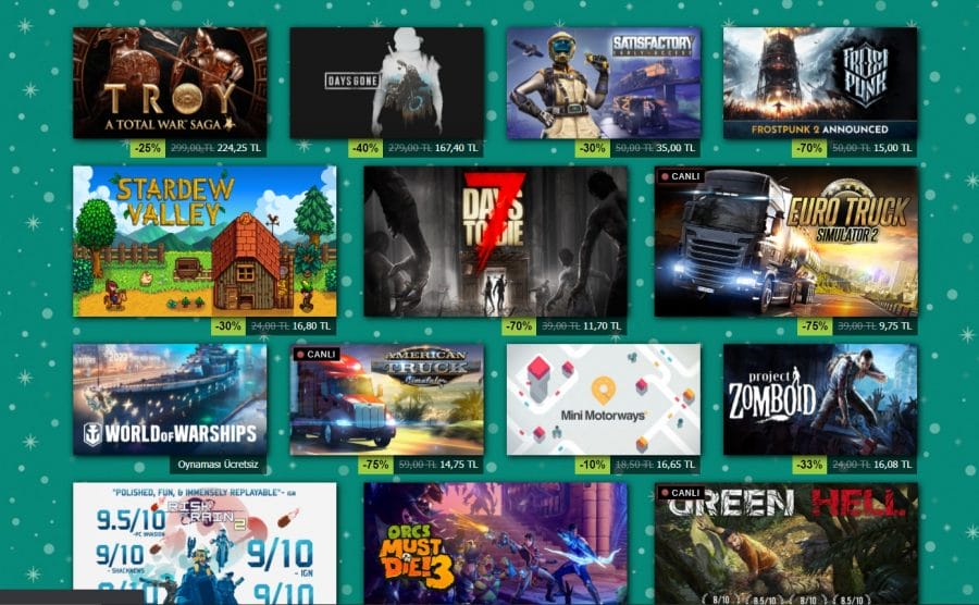 Steam Kış İndirimleri