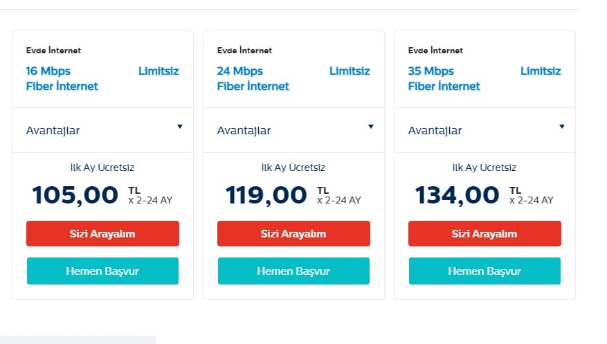 Türk Telekom internet fiyatları