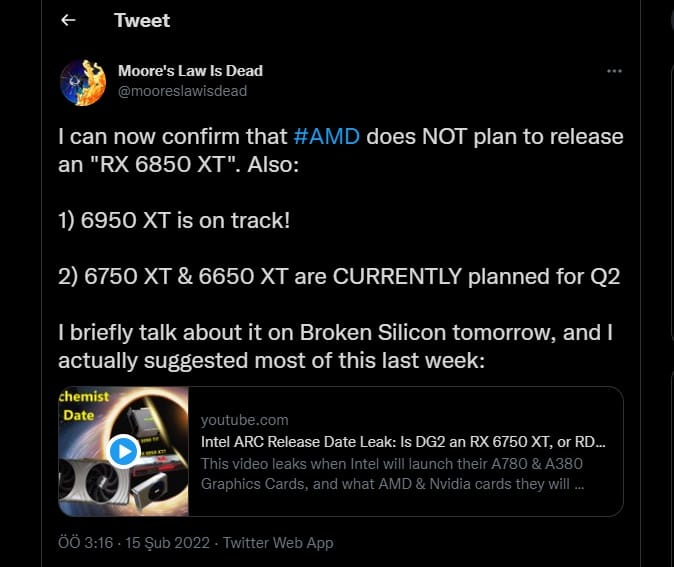 AMD Radeon RX 6X50 XT