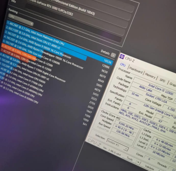 Intel i5-12500 overclock
