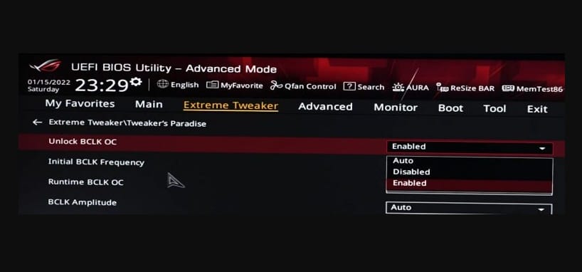 Intel i5-12500 overclock