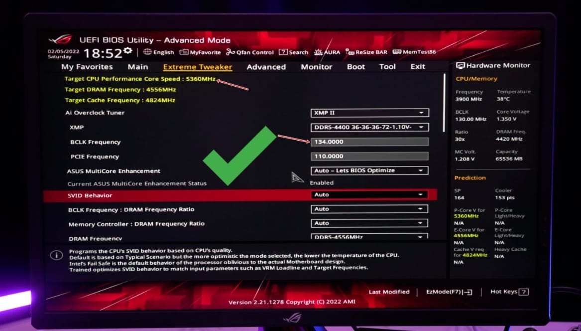 Intel i5-12500 overclock