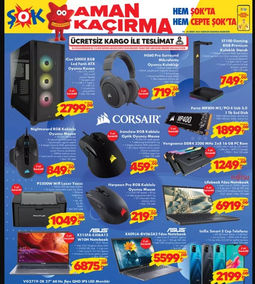 Şok market oyuncu ekipmanları