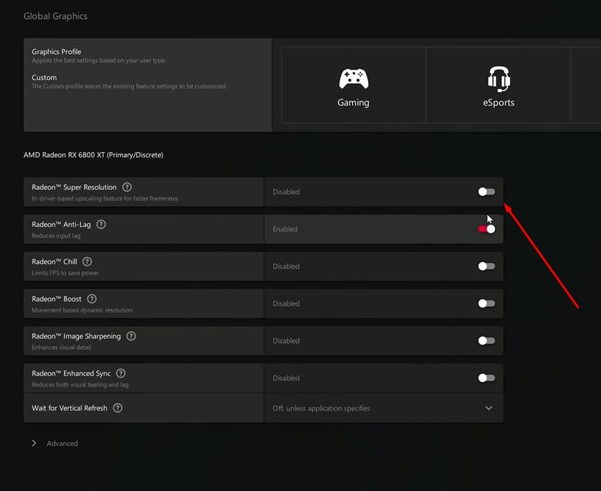 AMD RSR’yi etkinleştirme