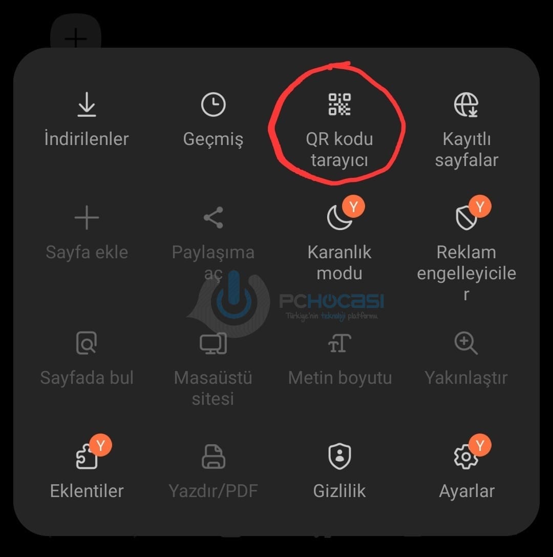 Samsung QR kod okutma