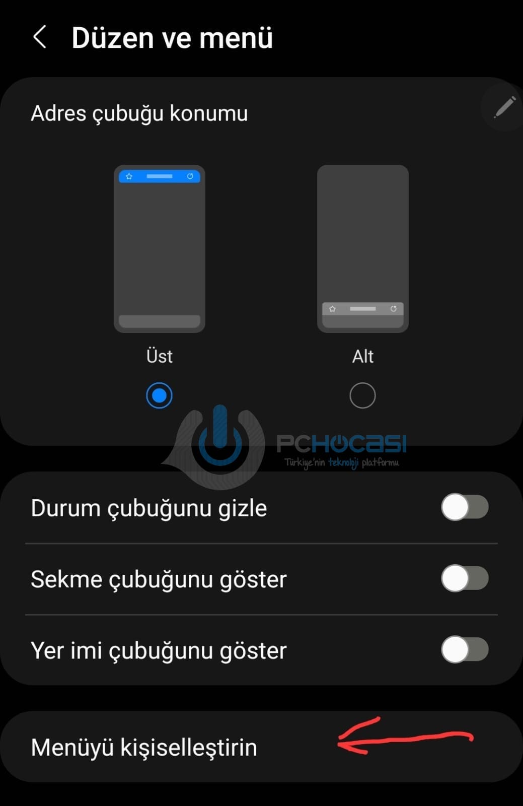 Samsung QR kod okutma
