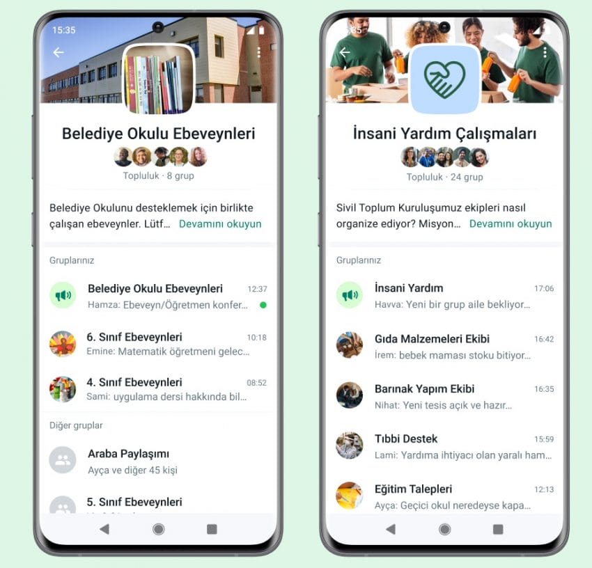 WhatsApp Topluluklar