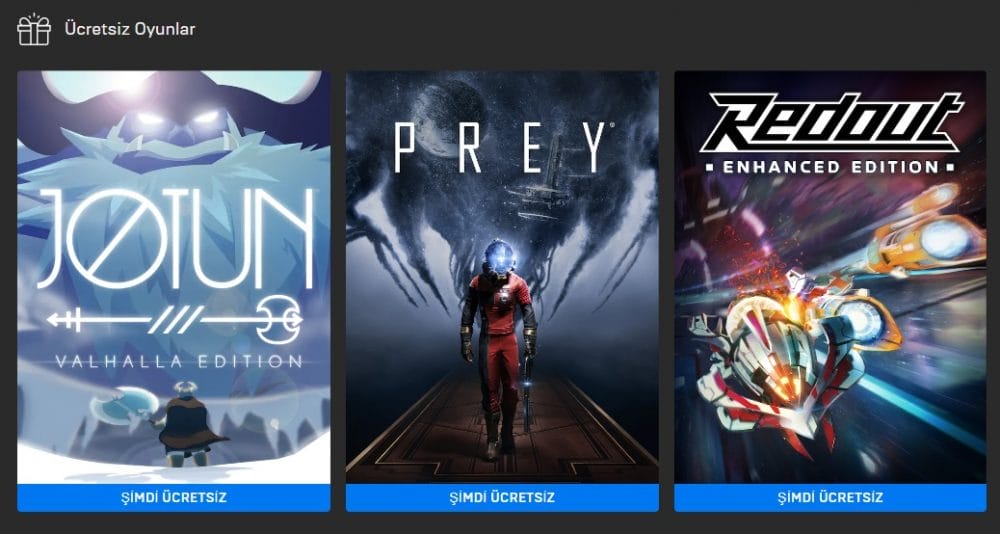 Epic Games Bu Hafta 3 Oyunu Ücretsiz Yaptı