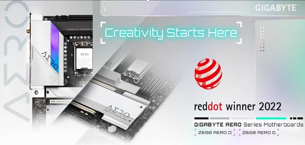 GIGABYTE Z690 AERO D ve Z690 AERO G Anakartlar Red Dot Tasarım Ödülleri Kazandı