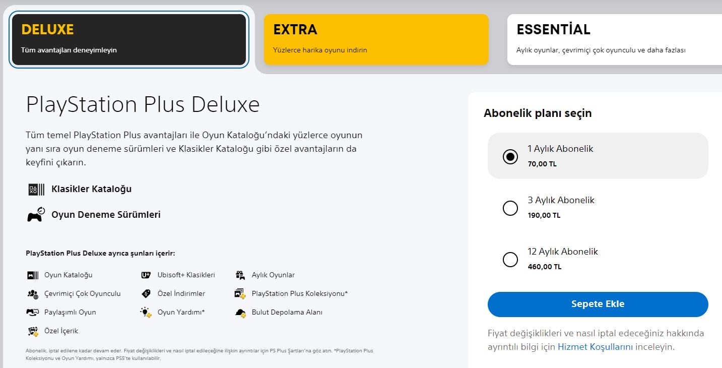 PlayStation Plus Extra ve Plus Deluxe